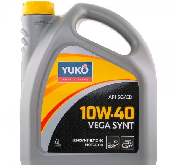 Масло 10W-40 YUKO VEGA SYNT SL/SF (полусинтетика 4л.)