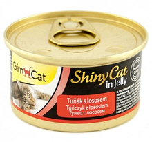 Консерва для котів GimCat (ДжимКет)ShinyCat ЖЕЛЕ тунець з лосось, 70 г