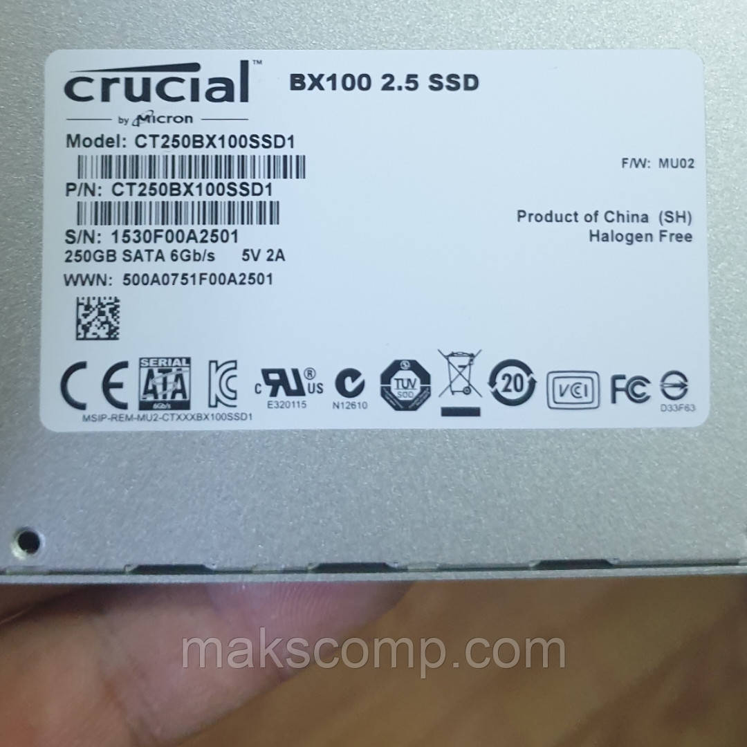 Crucial BX100 250GB 2.5" SATAIII (CT250BX100SSD1)