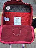 Рюкзак Fjallraven Kanken classic 16L Канкен класик 16 л Ox Red Rainbow з райдужними ручками, фото 6