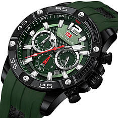 Наручні чоловічі кварцові годинники Mini Focus MF0349G Green-Black