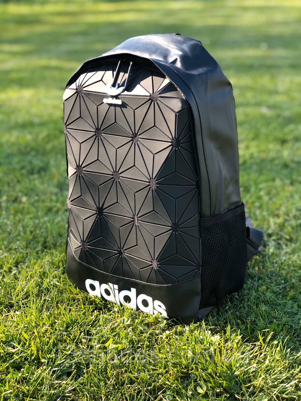 Рюкзак 3D Adidas Urban Mesh Roll Up чорний чоловічий жіночий шкільний рефлективний хамелеон Київ