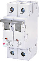 Автоматический выключатель ETIMAT 6 2p C 25А (6 kA), ETI