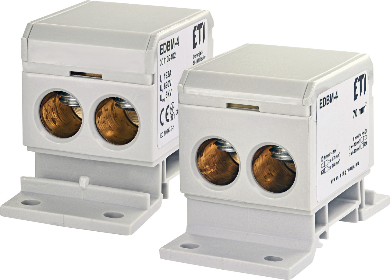 Розподільний блок EDBM-4 ETI 192А 1500V AC/DC 3x4-70 на DIN-рейку
