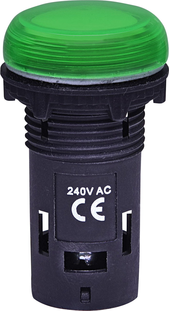 Лампа сигнальна LED матова ECLI-240A-G 240V AC (зелена), ETI