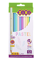 ZiBi Кольорові олівці PASTEL, 12 кольорів (серія KIDS Line)