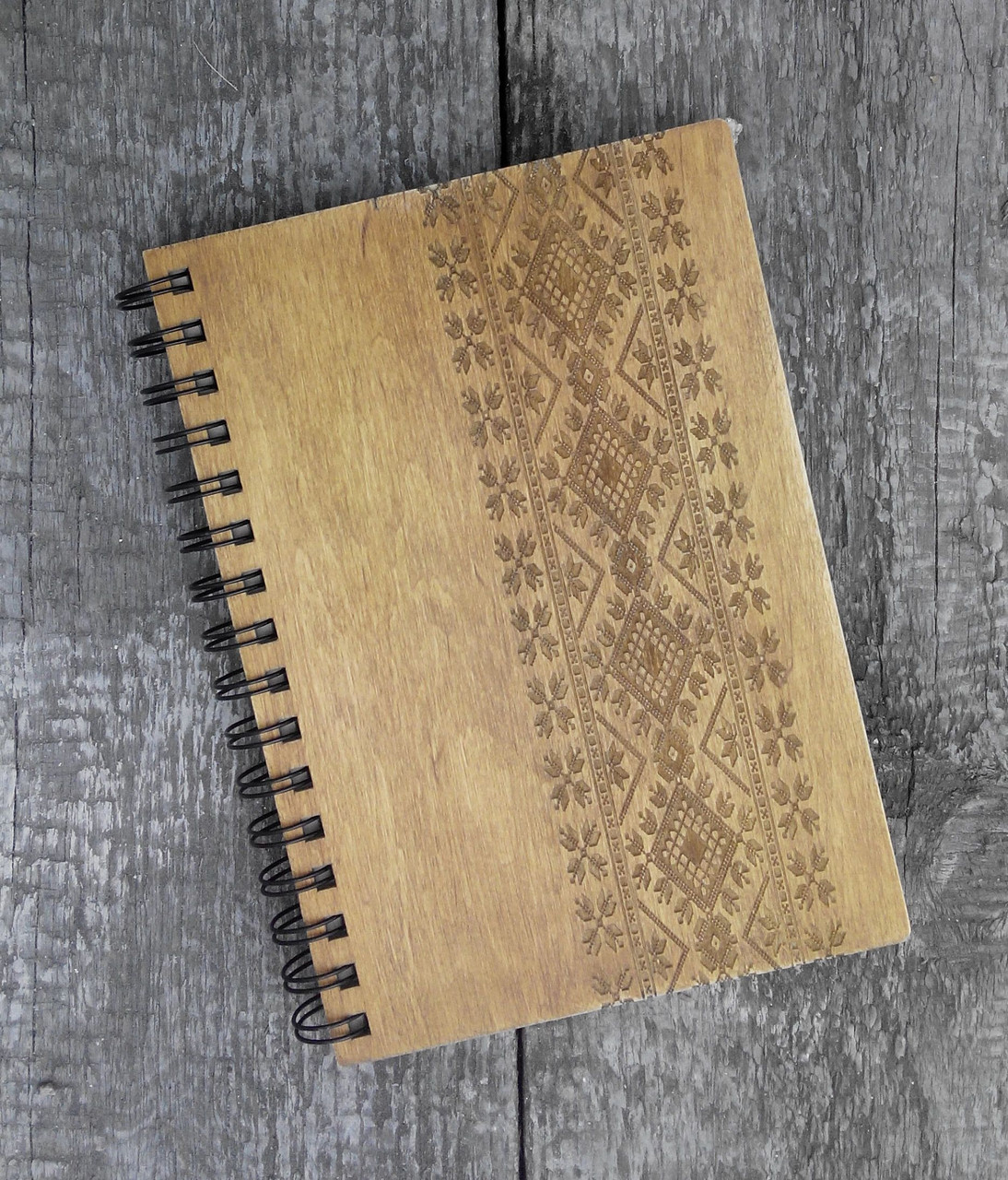 Дерев'яний блокнот ВИШИВАНКА тонований, фото 1
