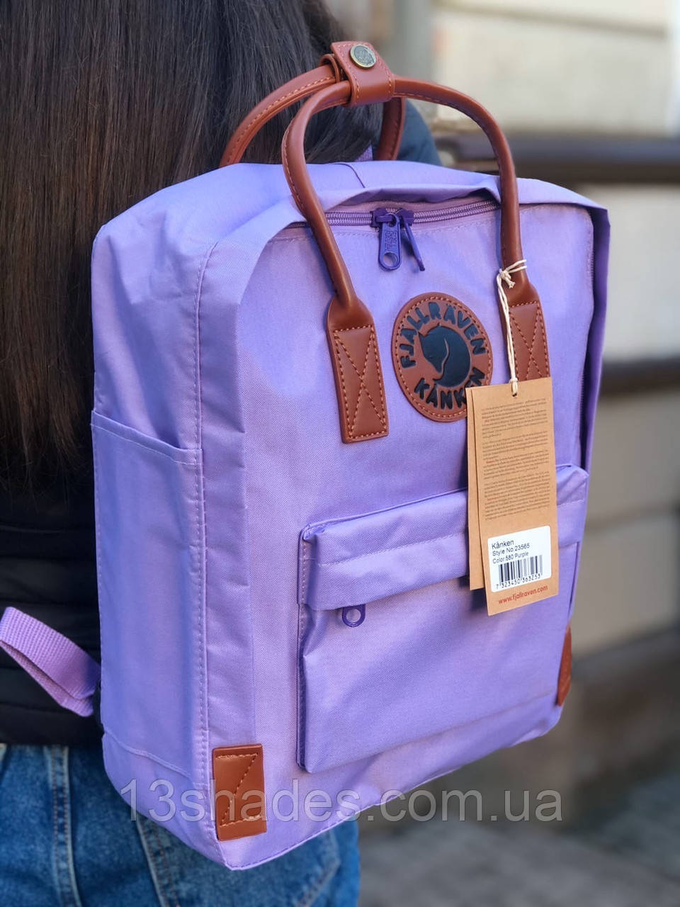Рюкзак Fjallraven Kanken classic 16L Канкен класик 16 л Orchid ручки шкіра Київ, фото 1