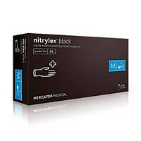 Перчатки Nitrylex PF Black нитриловые смотровые нестерильные неприпудренные р.XS