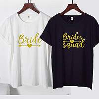 Жіноча футболка для дівич-вечора "Bride. Brides squald" Push IT S, Чорний
