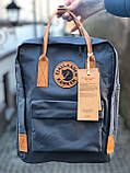 Рюкзак Fjallraven Kanken classic 16L Канкен класик 16 л Graphite ручки шкіра Київ, фото 5