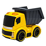 Іграшка дитяча - Самоскид, 20 см, музичний, зі світлом, жовтий з сірим, пластик (A644317M-U), фото 2