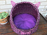 Плетений будиночок для котів (подушка в подарунок), фото 5