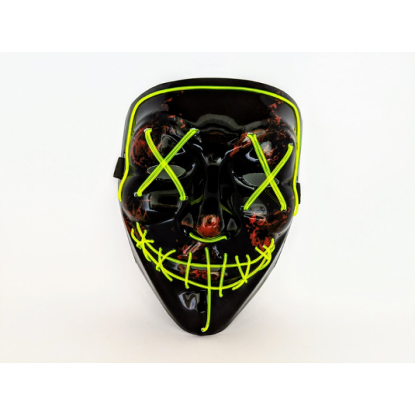 Неонова маска Purge Mask Судна ніч ABC Жовтий
