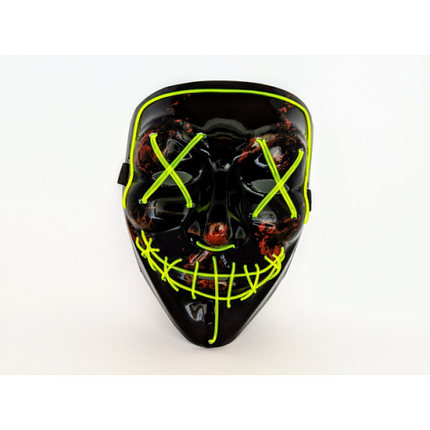Неонова маска Purge Mask Судна ніч ABC Жовтий, фото 1