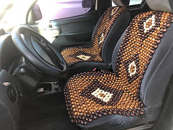 Масажна накидка з букових бусин для авто та офісу — дерев’яний масажер преміум щільного плетіння