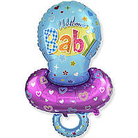 Фольгована міні-куля Соска блакитна (Flexmetal)