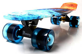 Скейт "Penny Board" "ГОНИ І ЛЕД" колеса, що світяться.