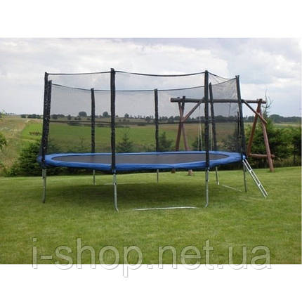Батут FunFit 490 см (до 180 кг) с Сеткой + Лестница, фото 1