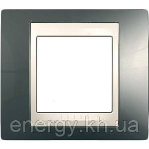 Рамка 1 пост. Unica Plus шампань /сл.кость MGU6.002.524