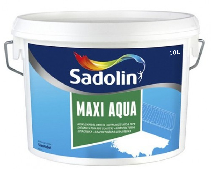 Шпатлевка акриловая SADOLIN MAXI AQUA влагостойкая голубая 10л - фото 2 - id-p1182327470