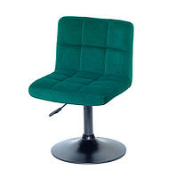 Крісло Arno BK — Base зелений В-1003 велюр (бархат), на чорній опорі млинця, фото 3