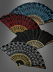 Чорний віял для карнавальних образів