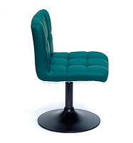 Крісло Arno BK — Base Ек зелений 1002 шкірозамінник, на чорній опорі млинці 10101, фото 4