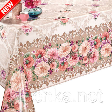Кухонна клейонка на стіл Декорама у квітковий принт