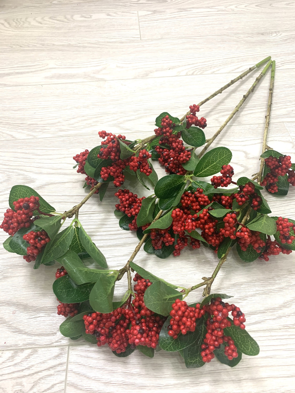 Калина декоративная.Ветка калины премиум (65 см ) купить, цена на декор ...