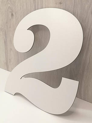 Трафарет для торта цифра два, шаблон для торта с цифрами, фото 1