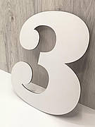 Трафарет для торта цифра три, шаблон для торта з цифрами