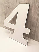 Трафарет для торта цифра чотири, шаблон для торта з цифрами