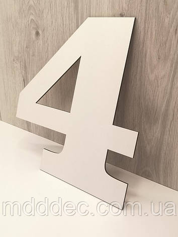 Трафарет для торта цифра чотири, шаблон для торта з цифрами, фото 1