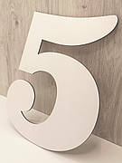 Трафарет для торта цифра  п'ять, шаблон для торта с цифрами