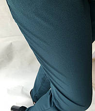 Батальні жіночі літні штани No19 зелений (бутилка). супер СОФТ (діагональка), фото 2