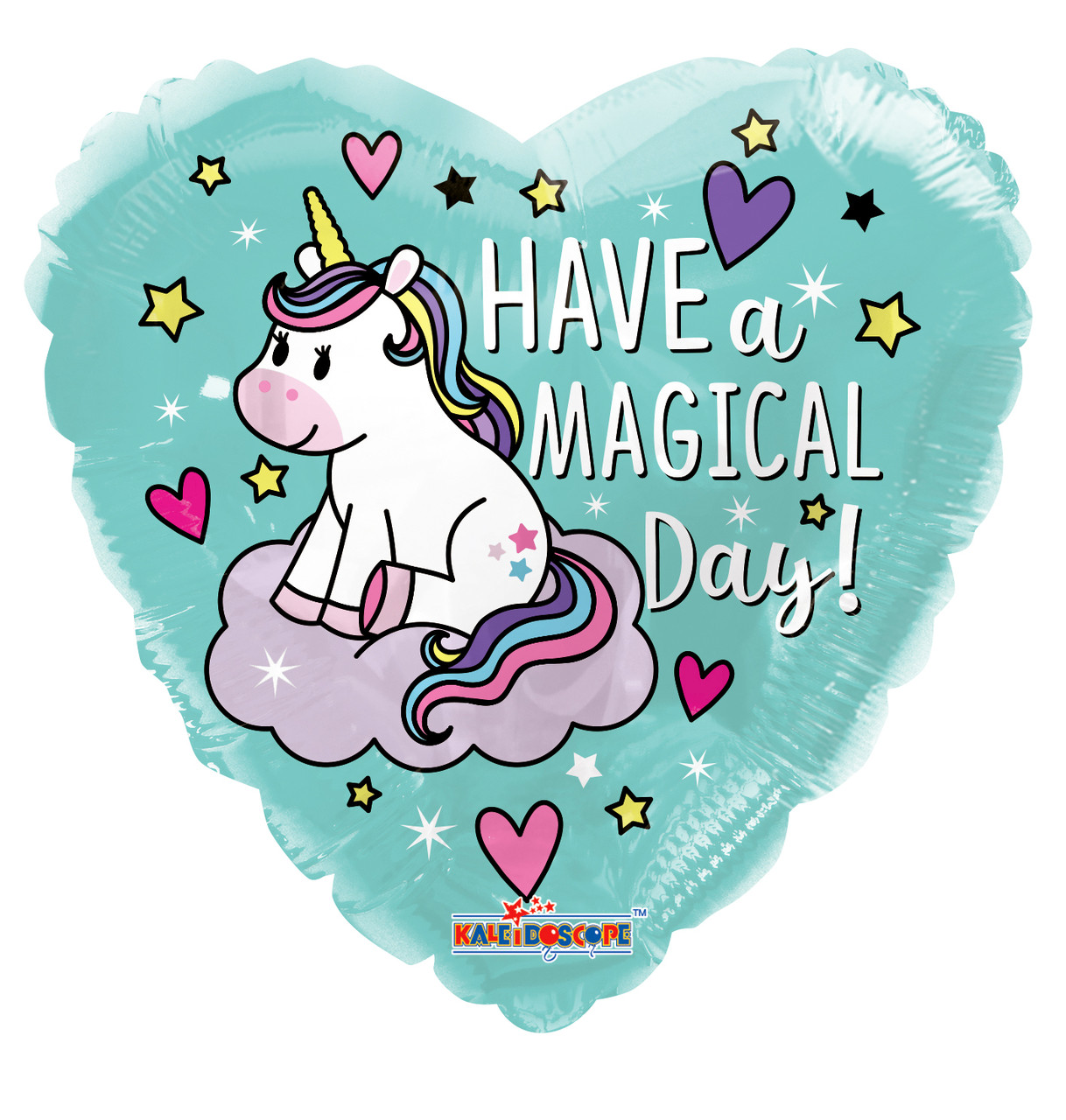 Kaleidoscope 18" Have A Magical Birthday Unicorn Heart "З Магічним Днем народження" у формі серця, фото 1