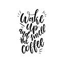 Вінілова наклейка на стіну Проснися! (декоративний стикер wake up and smell to the coffee, запах кави), фото 4