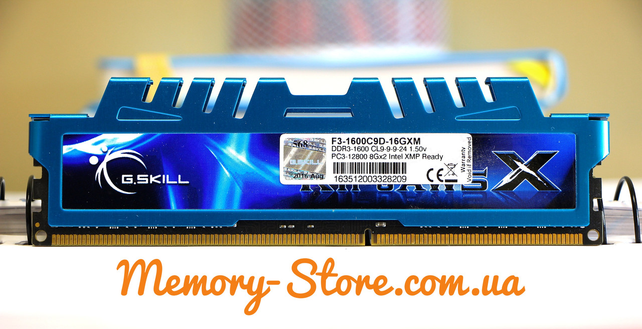 Оперативна пам'ять для ПК G. Skill F3-1600C9D DDR3 8Gb PC3-12800 1600MHz