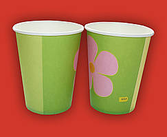 Паперові стаканчики KOZA-Style "Зелені (квітка)" 250мл 10 шт