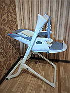 Стільчик 3в1 Carrello Triumph CRL‑10302 — шезлонг і гойдалка з автозаколисуванням, пульт ДК та USB, фото 5