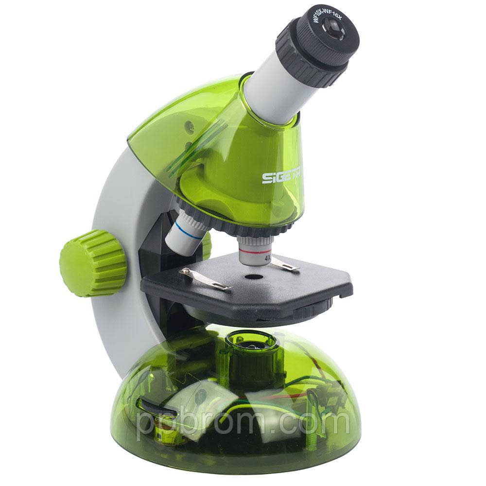 Микроскоп SIGETA MIXI 40x-640x GREEN (с адаптером для смартфона) - фото 1 - id-p1182397951