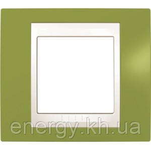 Рамка 1 пост. Unica Plus фісташковий /сл.кость MGU6.002.566