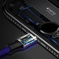 Кабель быстрой зарядки Baseus 2.4A for Iphone Blue, длина - 120 см. (CALYW-13), фото 6