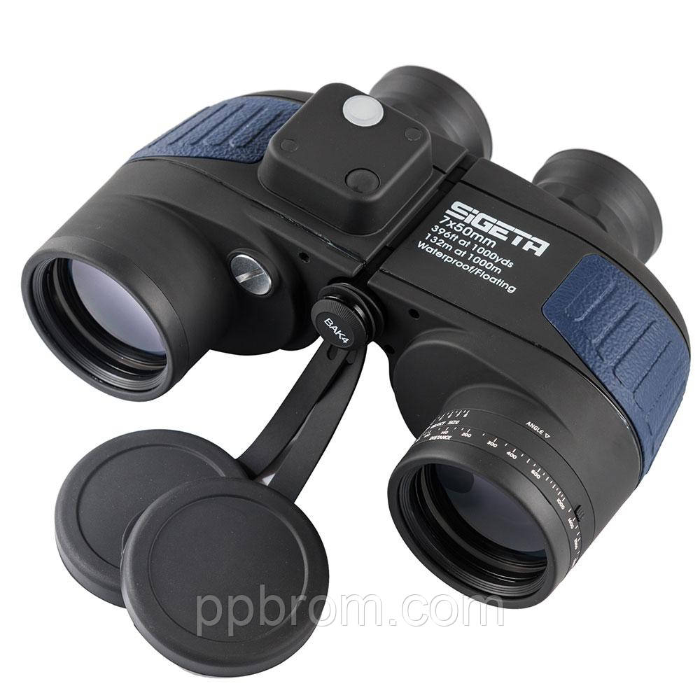 Бінокль SIGETA Admiral 7x50 Blue floating/compass/reticle морський