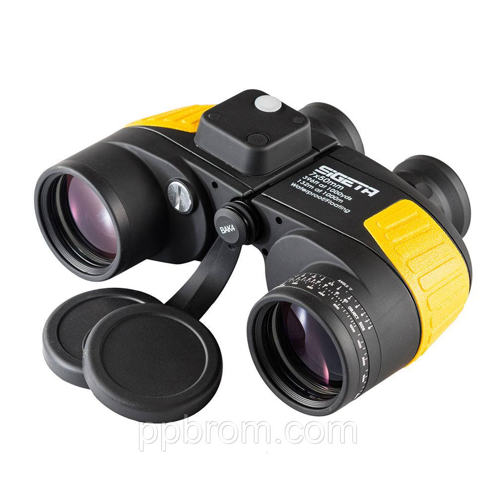 Бінокль SIGETA Admiral 7x50 Yellow floating/compass/reticle морський