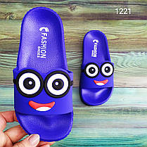 Модні дитячі тапочки для хлопчика, сланці міньйони р-р 30-35, фото 5