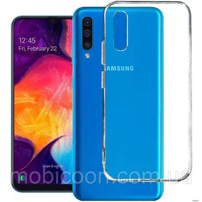 Чохол для Samsung Galaxy A50 2019 силіконовий прозорий ультратонкий (самсунг а50)