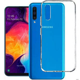 Чохол для Samsung Galaxy A50 2019 силіконовий прозорий ультратонкий (самсунг а50)