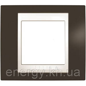 Рамка 1 пост. Unica Plus какао /сл.кость MGU6.002.571
